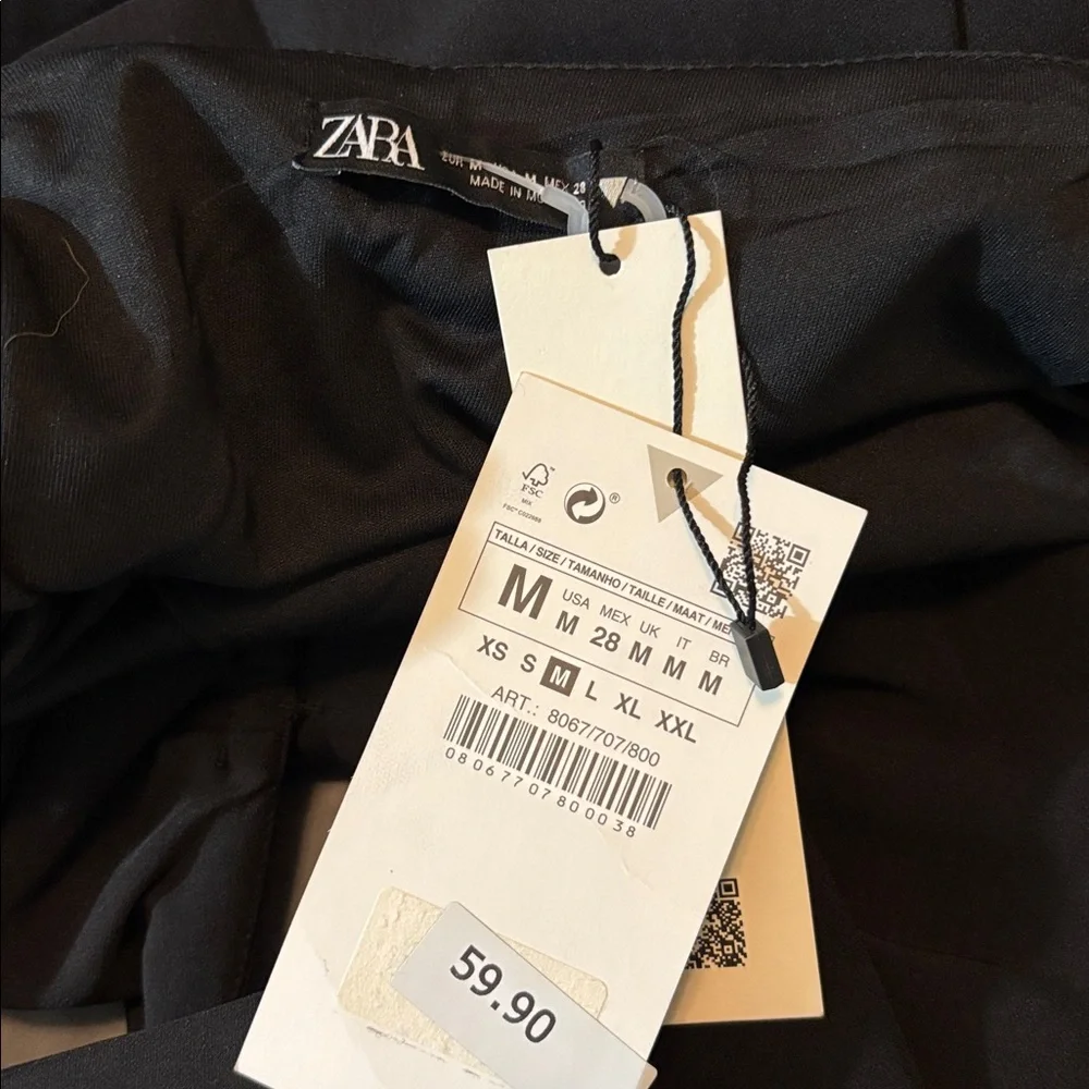 New Zara | black dress medium - Picture 3 of 4